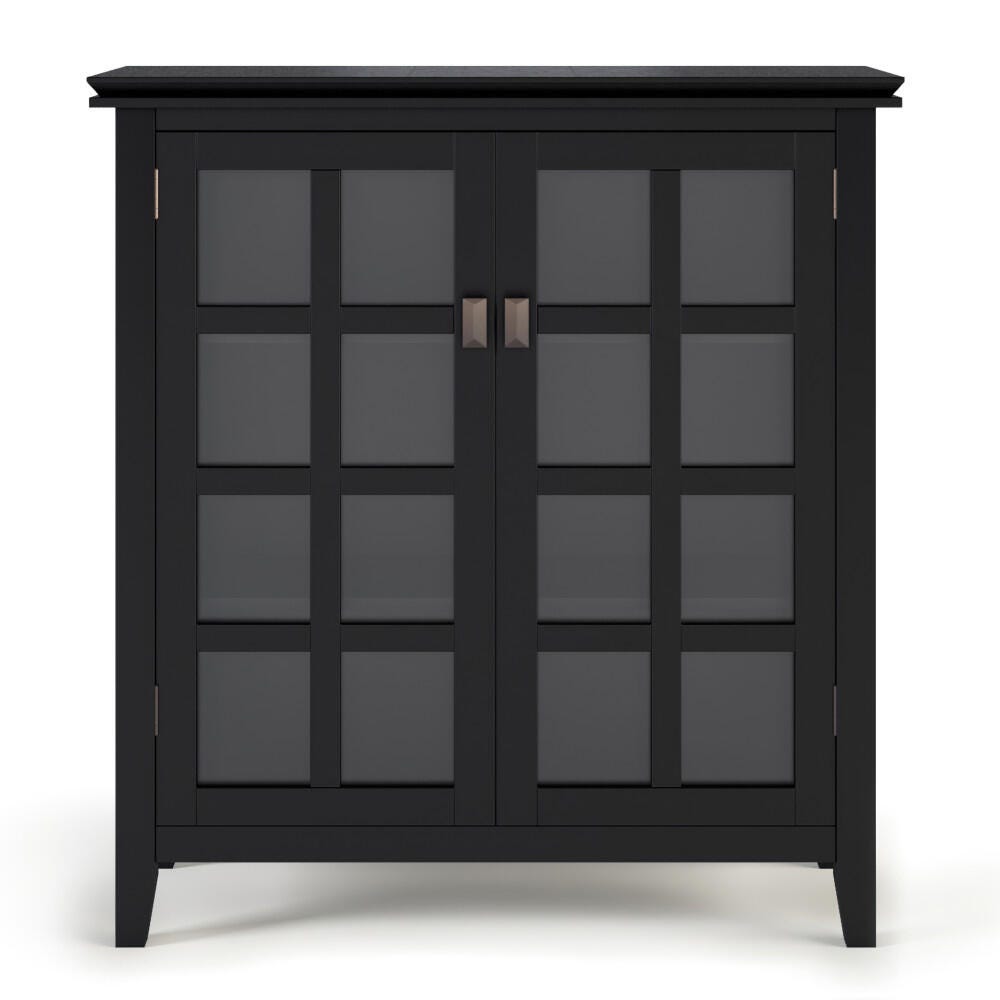Simpli Home Artisan 38" Contemporary Storage Cabinet, Black, large