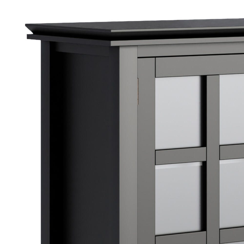 Simpli Home Artisan 38" Contemporary Storage Cabinet, Black, large
