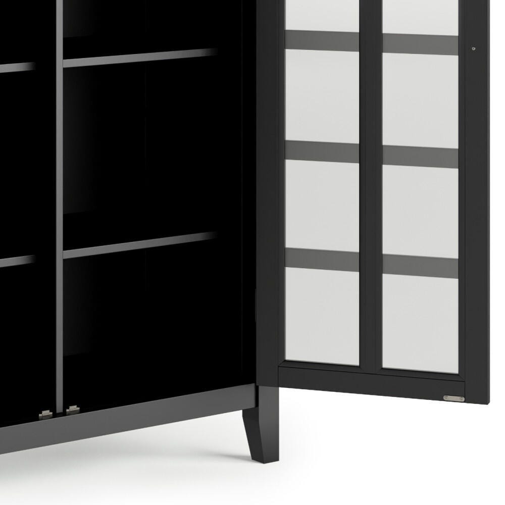 Simpli Home Artisan 38" Contemporary Storage Cabinet, Black, large