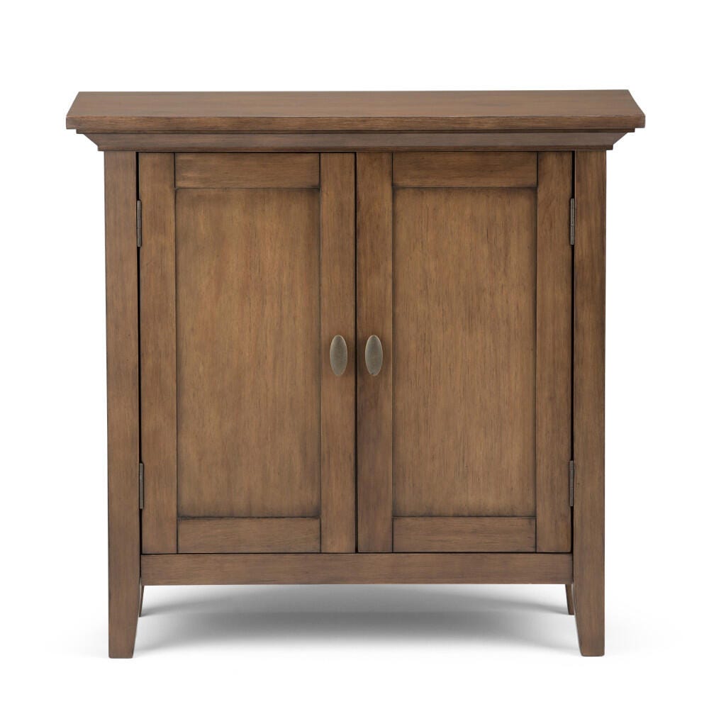 Simpli Home Redmond 32" Rustic Storage Cabinet, Rustic Natural Aged Brown, large