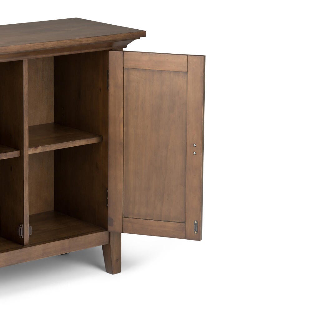 Simpli Home Redmond 32" Rustic Storage Cabinet, Rustic Natural Aged Brown, large