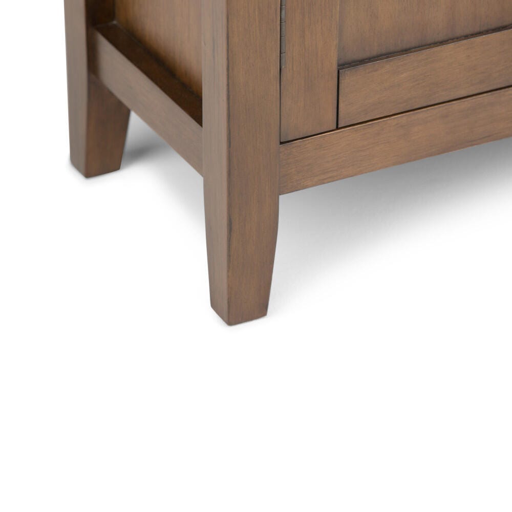 Simpli Home Redmond 32" Rustic Storage Cabinet, Rustic Natural Aged Brown, large