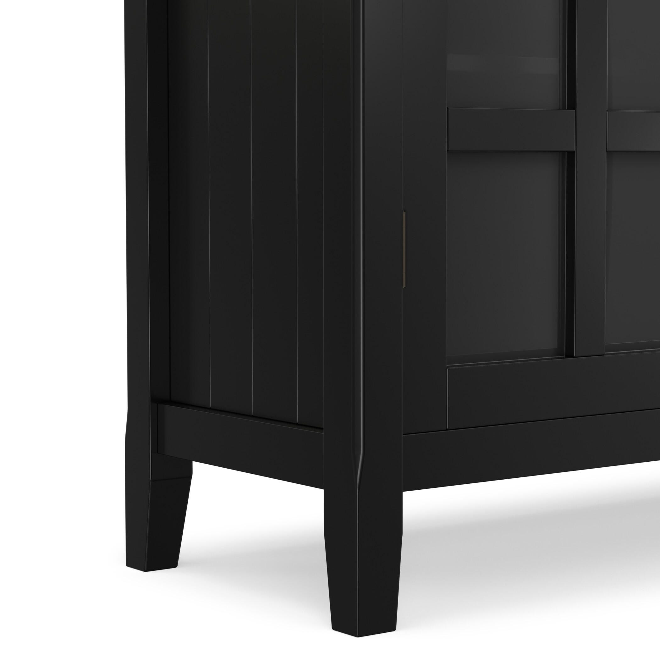 Simpli Home Acadian Acadian 39" Rustic Storage Cabinet, Black, large