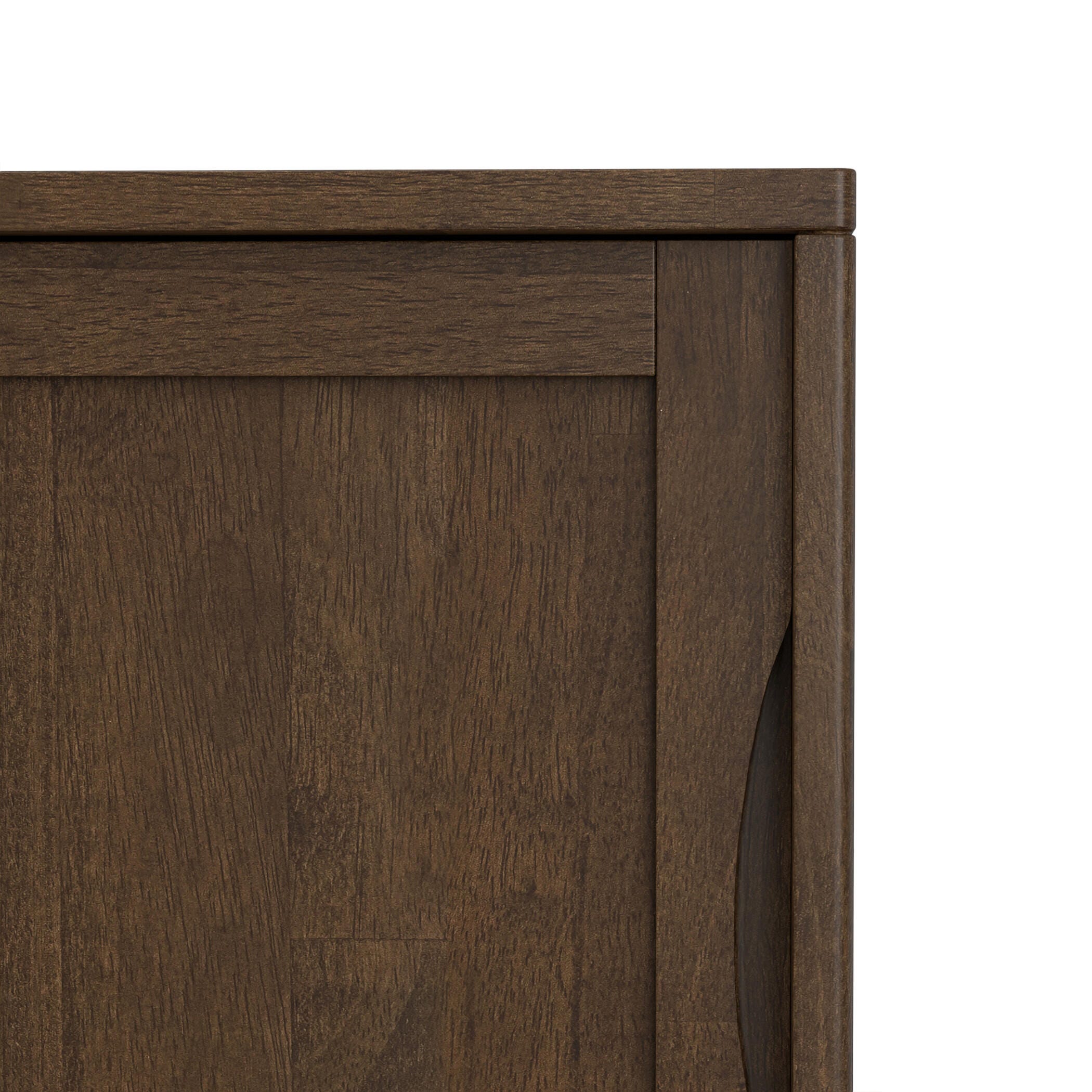 Simpli Home Harper Harper 30" Mid Century Storage Cabinet, Dark Brown, large