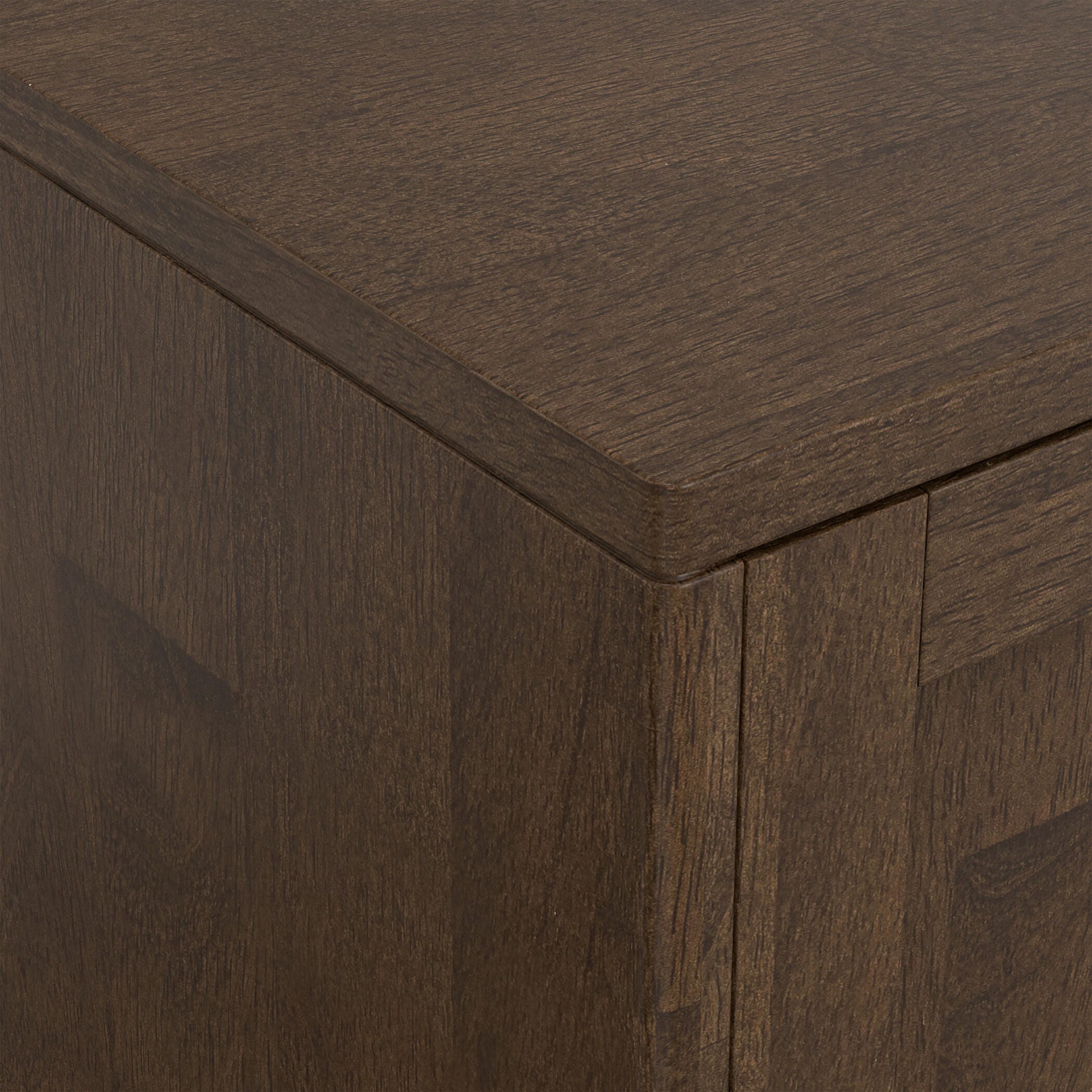 Simpli Home Harper Harper 30" Mid Century Storage Cabinet, Dark Brown, large