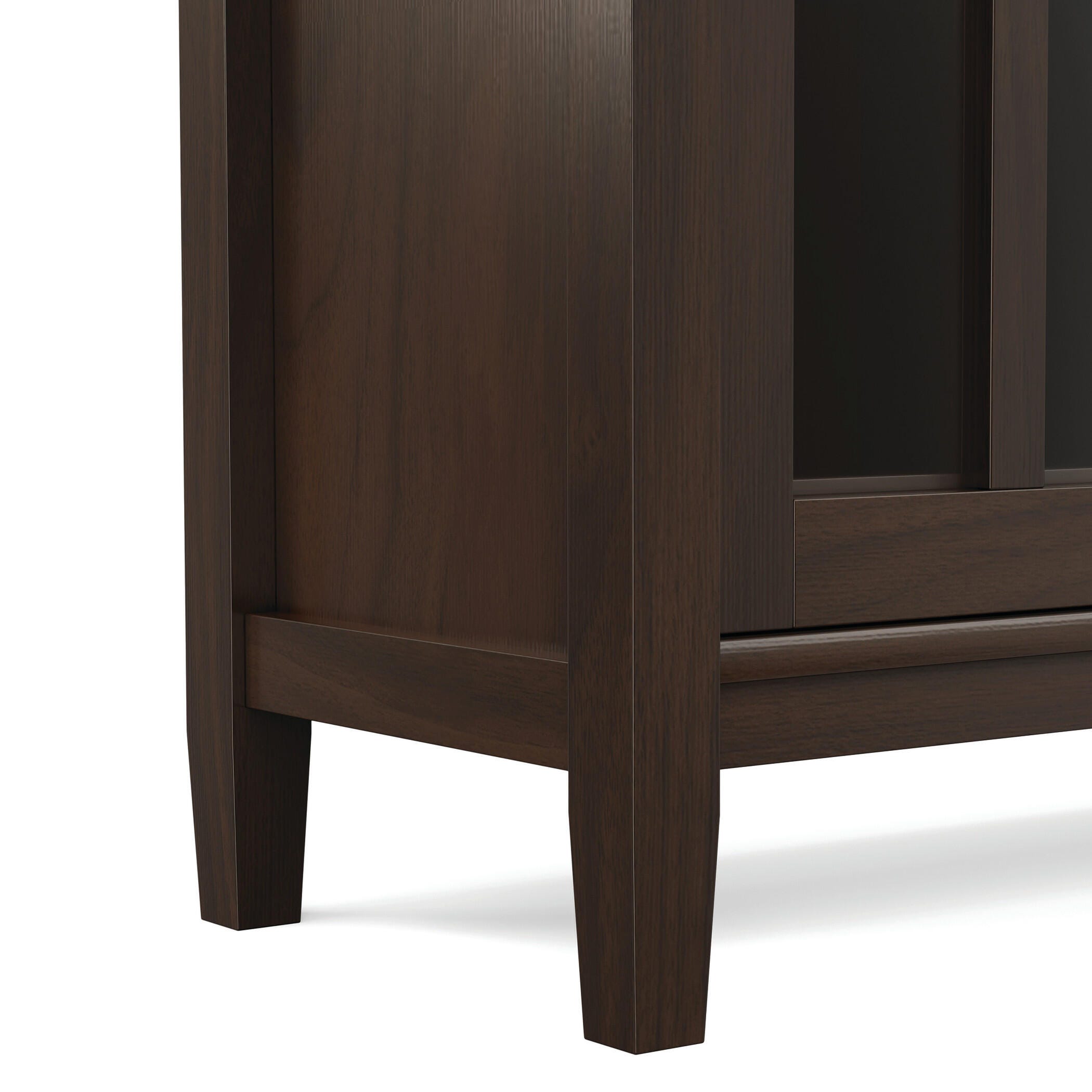 Simpli Home Warm Warm Shaker 32" Rustic Storage Cabinet, Brown, large