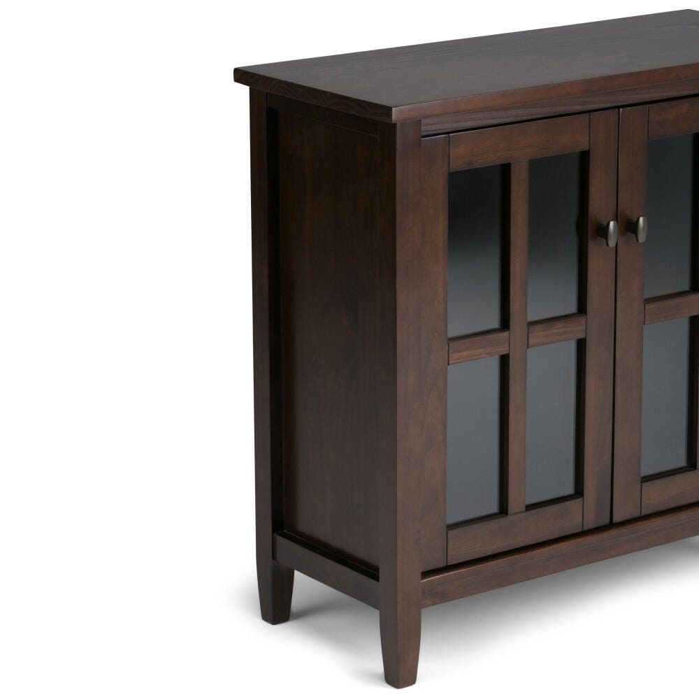 Simpli Home Warm Shaker 32" Rustic Storage Cabinet, Brown, large