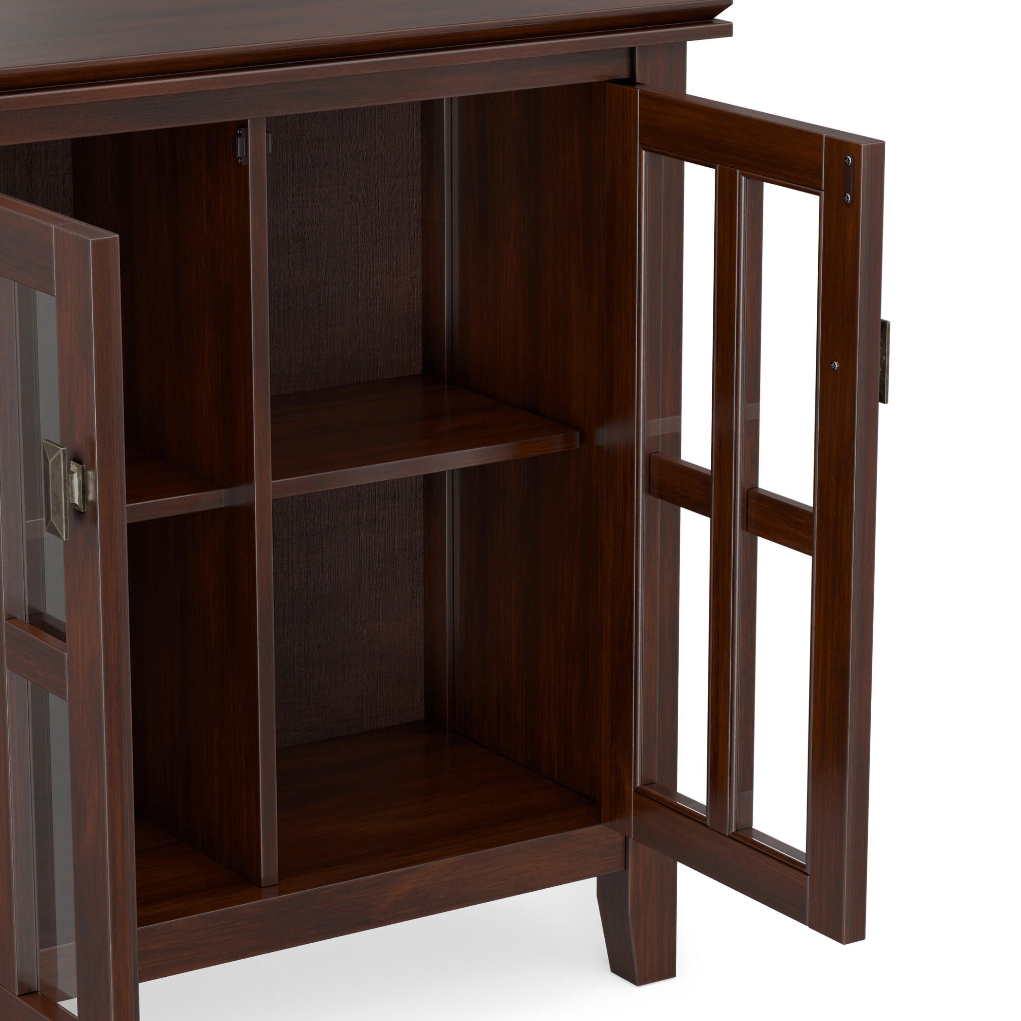 Simpli Home Artisan Artisan 30" Contemporary Storage Cabinet, Russet Brown, large