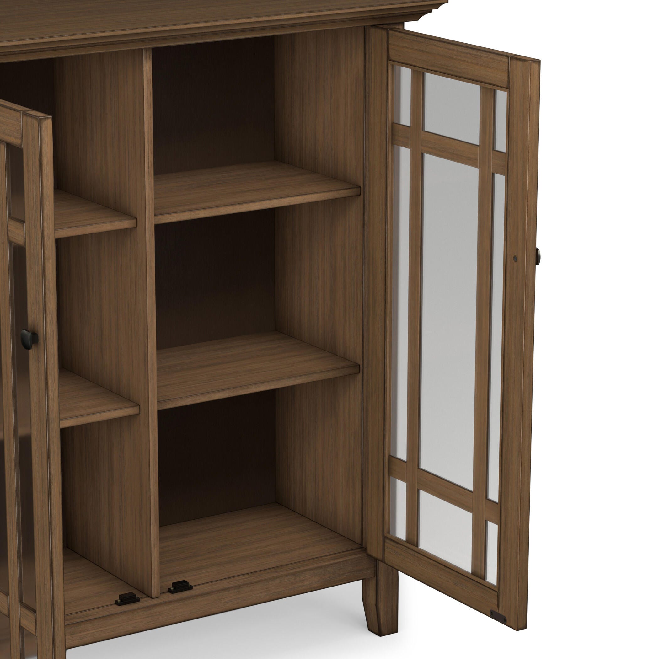 Simpli Home Bedford Bedford 39" Rustic Storage Cabinet, Brown, large