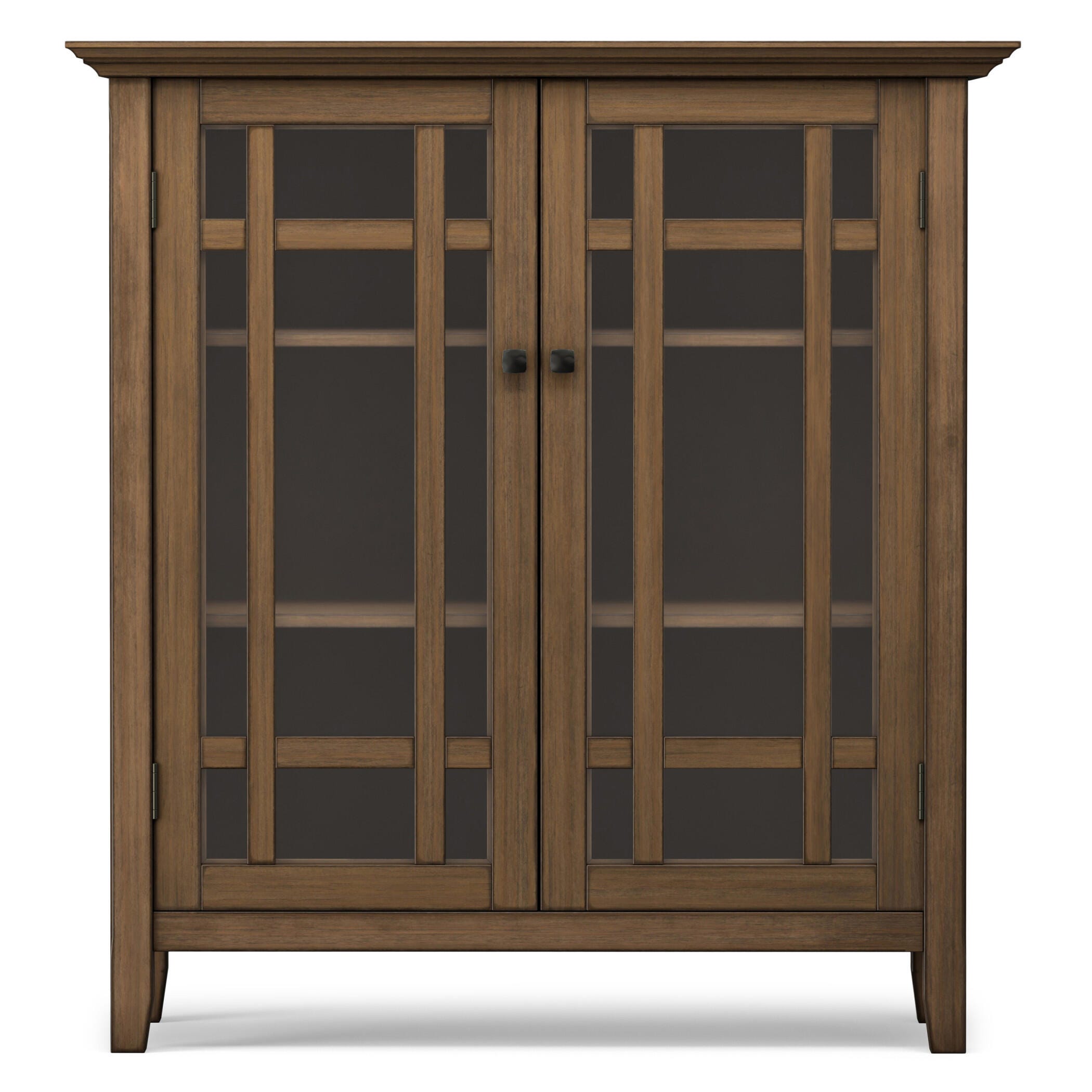 Simpli Home Bedford Bedford 39" Rustic Storage Cabinet, Brown, large
