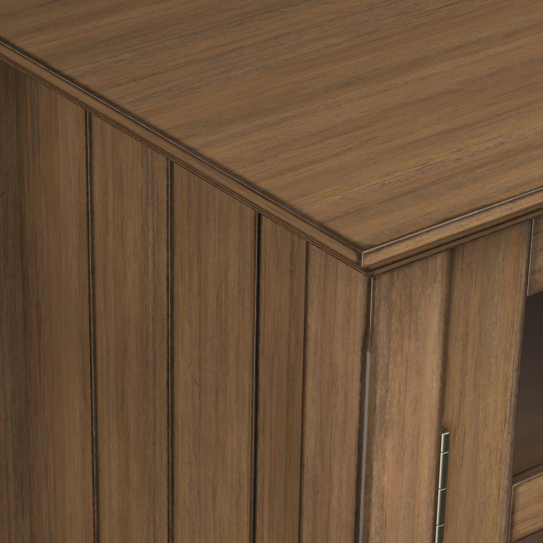 Simpli Home Bedford Bedford 39" Rustic Storage Cabinet, Brown, large
