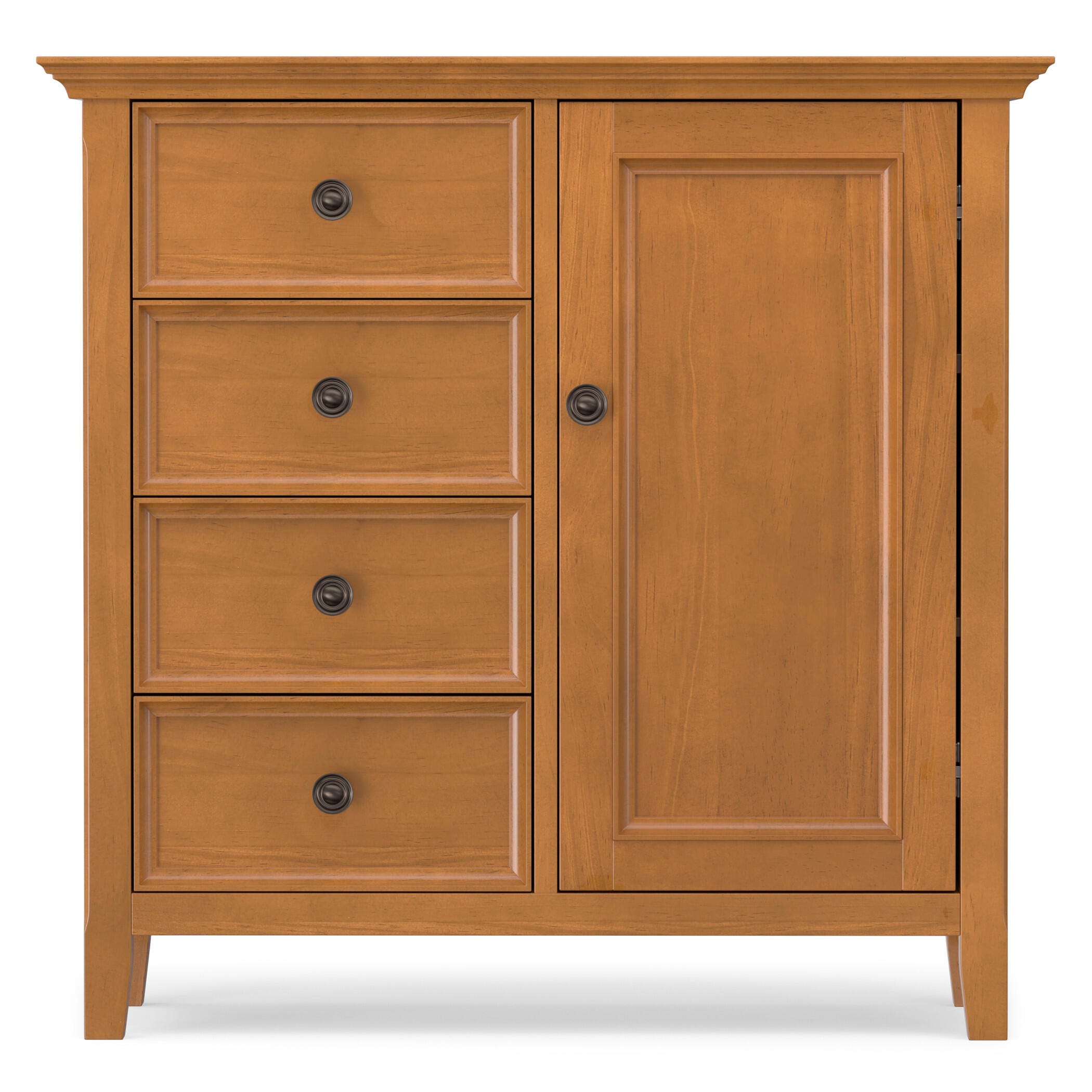 Simpli Home Amherst Amherst 37" Transitional Storage Cabinet, Light Golden Brown, large