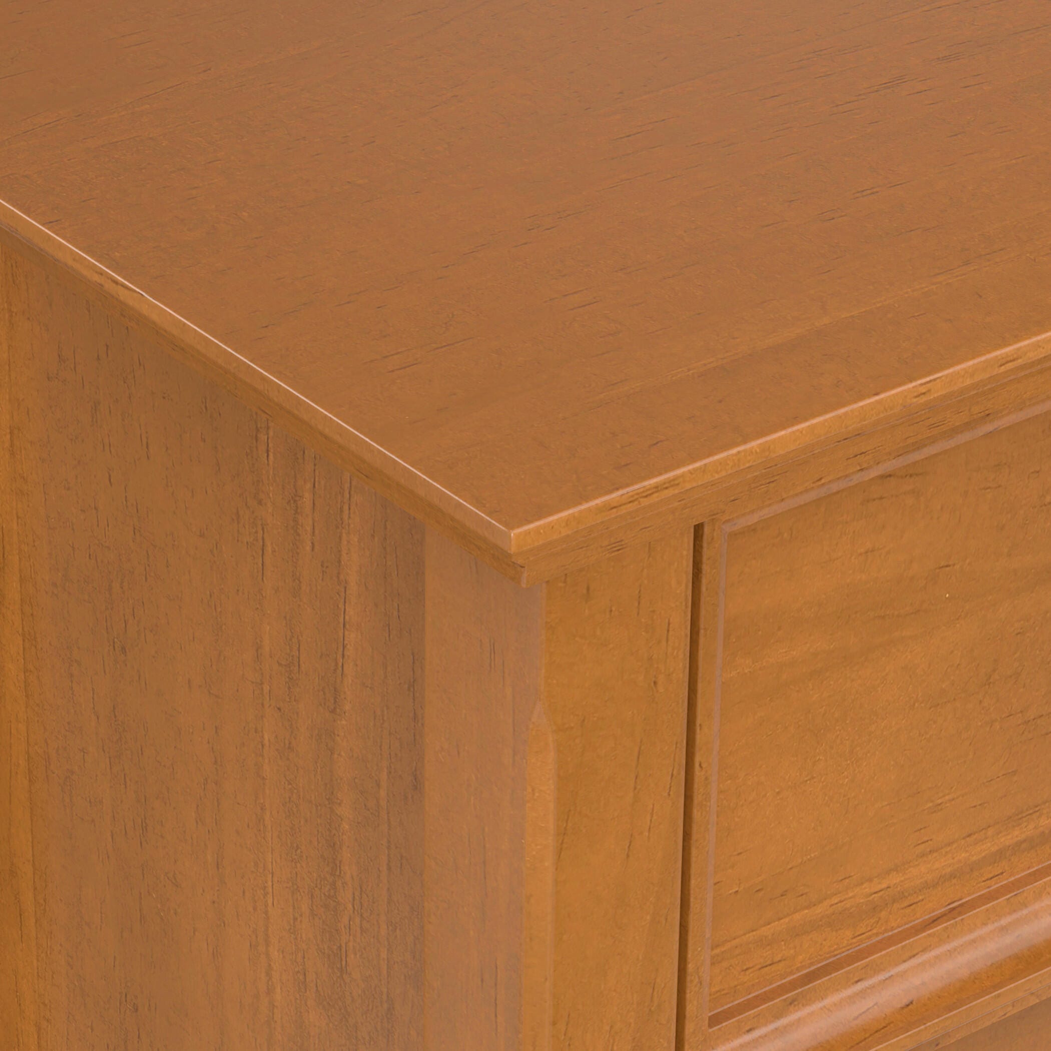 Simpli Home Amherst Amherst 37" Transitional Storage Cabinet, Light Golden Brown, large