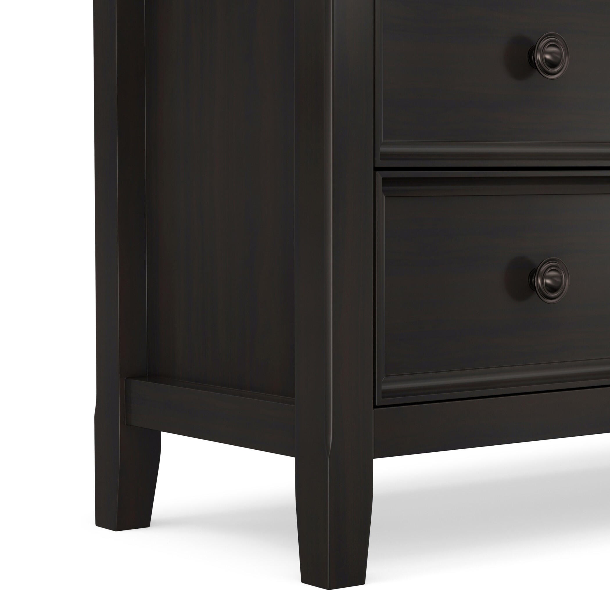 Simpli Home Amherst Amherst 37" Transitional Storage Cabinet, Hickory Brown, large