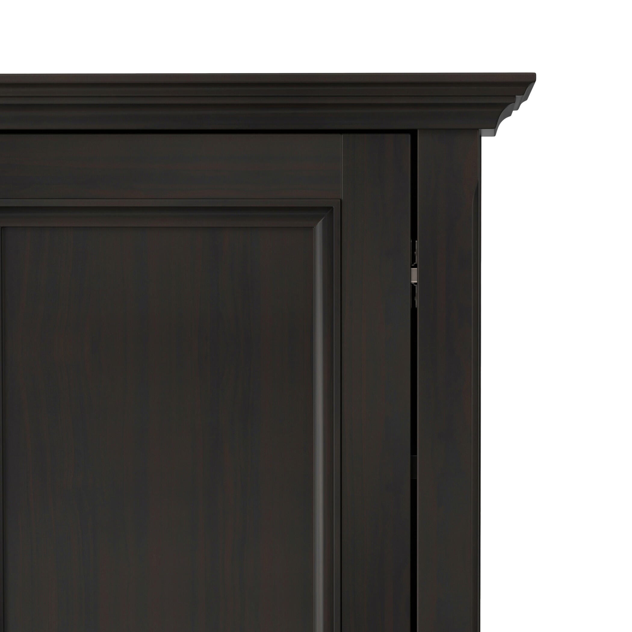 Simpli Home Amherst Amherst 37" Transitional Storage Cabinet, Hickory Brown, large