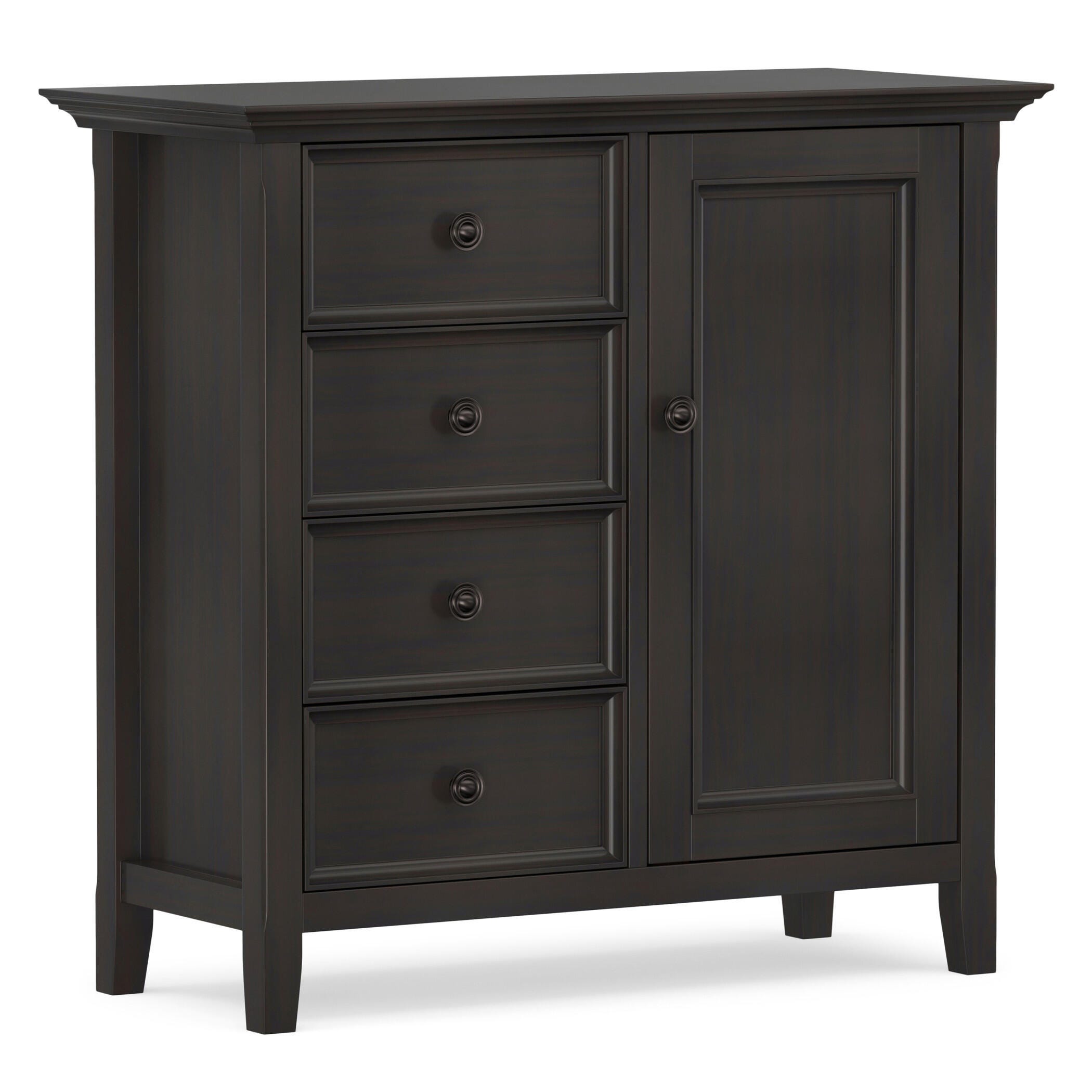 Simpli Home Amherst Amherst 37" Transitional Storage Cabinet, Hickory Brown, large