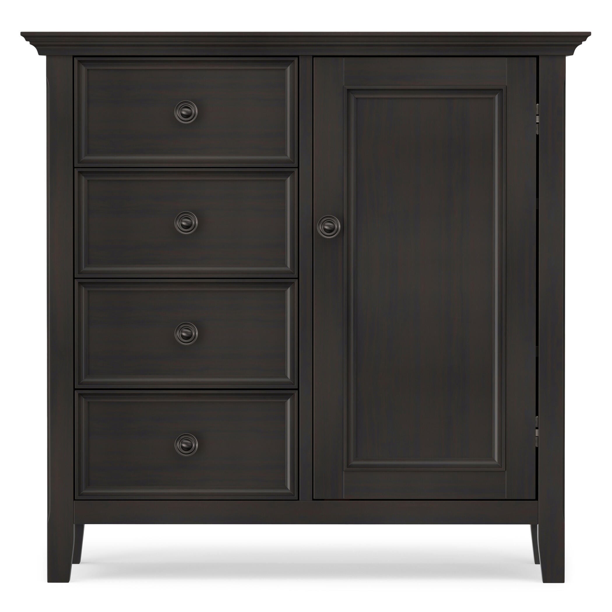 Simpli Home Amherst Amherst 37" Transitional Storage Cabinet, Hickory Brown, large