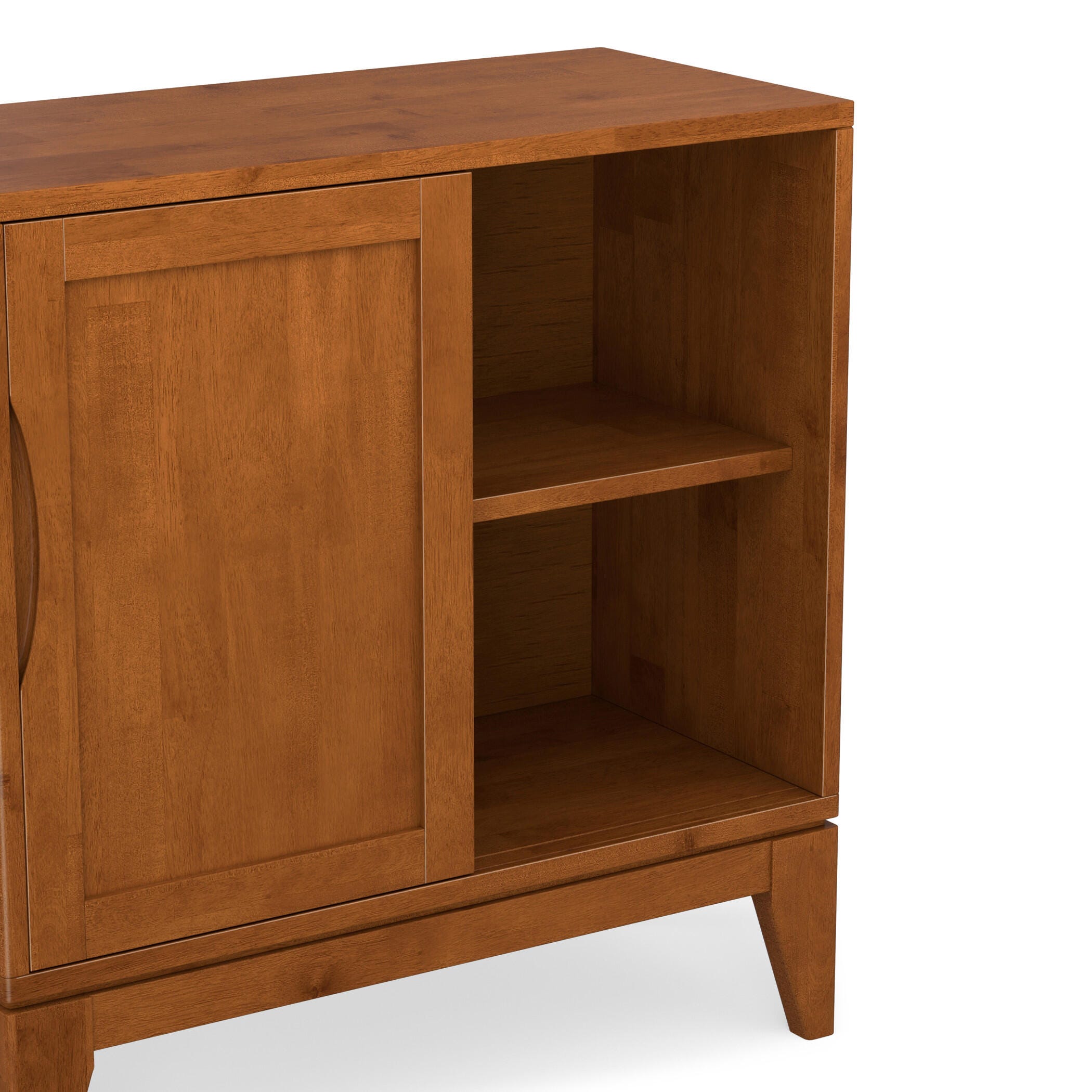 Simpli Home Harper Harper 30" Mid Century Storage Cabinet, Brown, large
