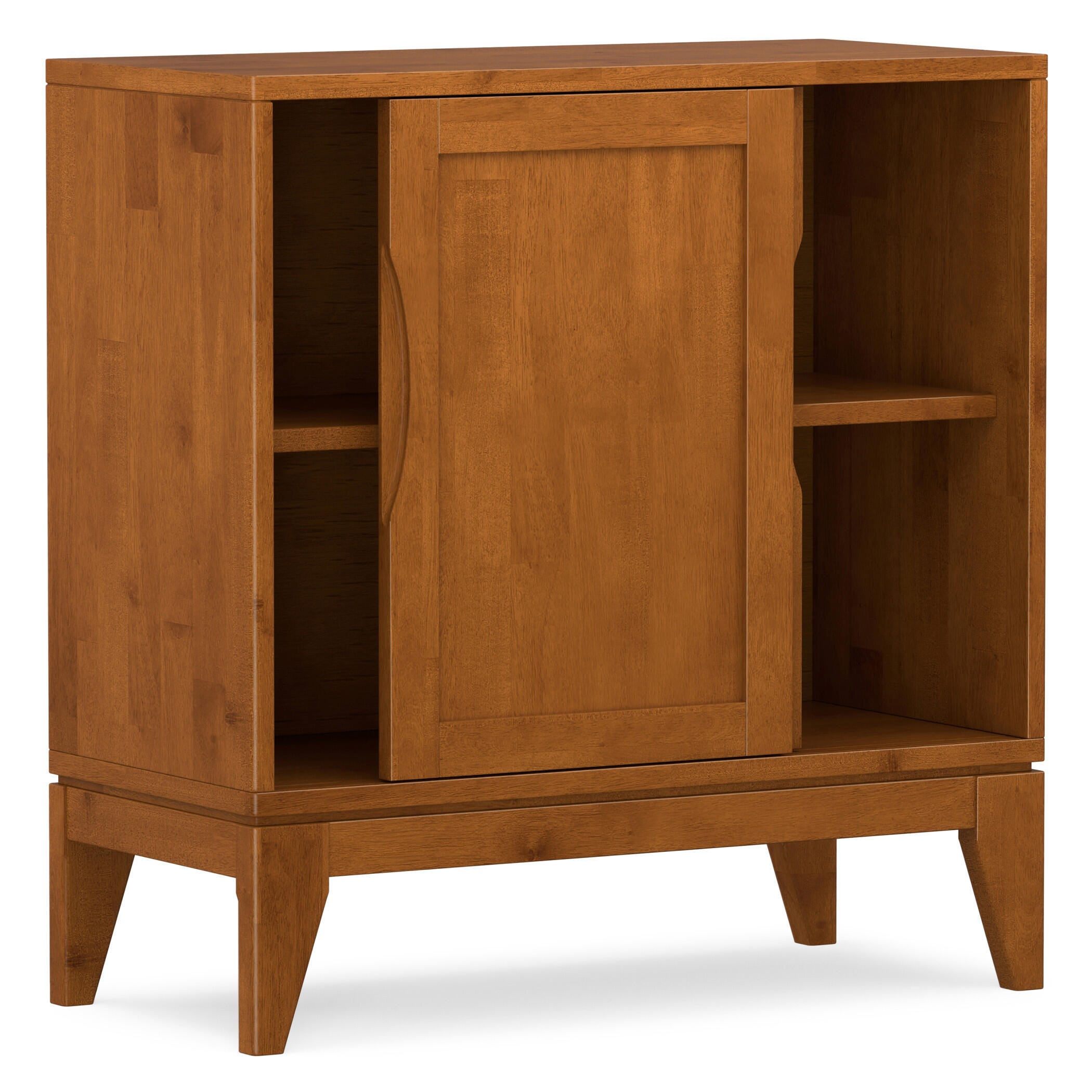 Simpli Home Harper Harper 30" Mid Century Storage Cabinet, Brown, large