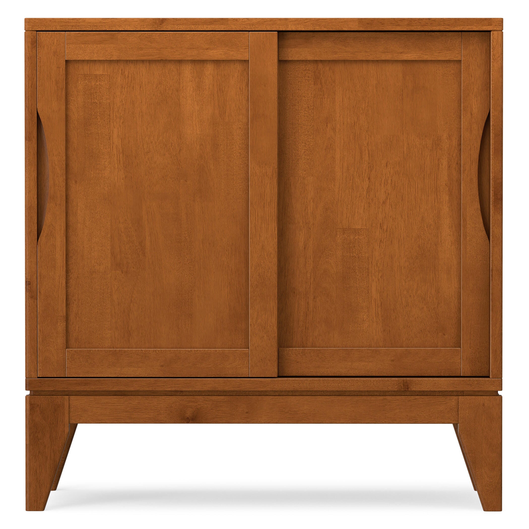 Simpli Home Harper Harper 30" Mid Century Storage Cabinet, Brown, large