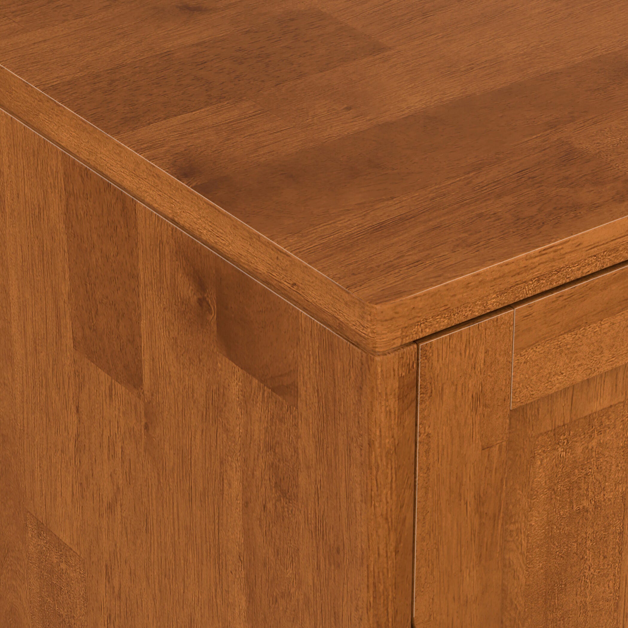 Simpli Home Harper Harper 30" Mid Century Storage Cabinet, Brown, large