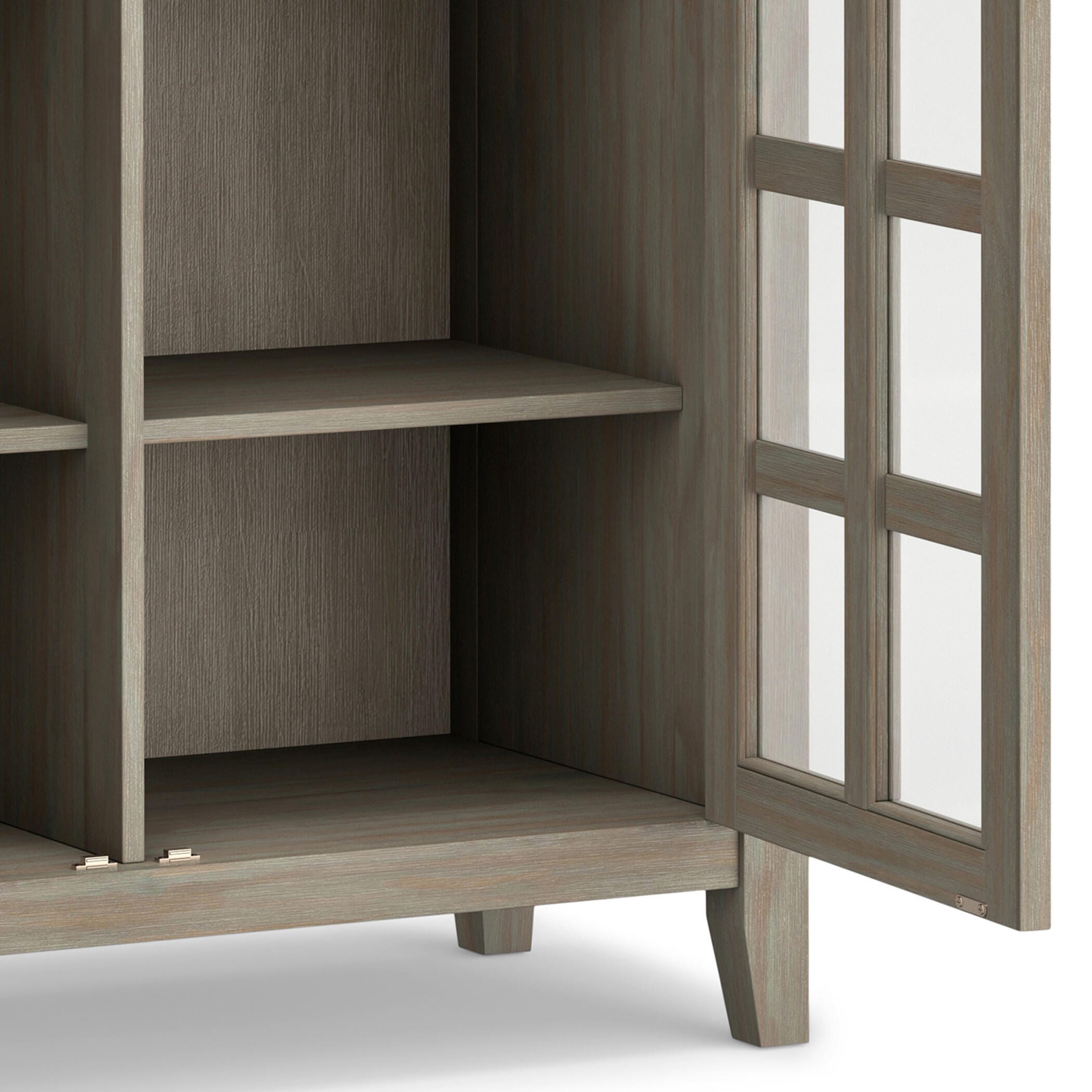 Simpli Home Artisan Artisan 38" Contemporary Storage Cabinet, Gray, large