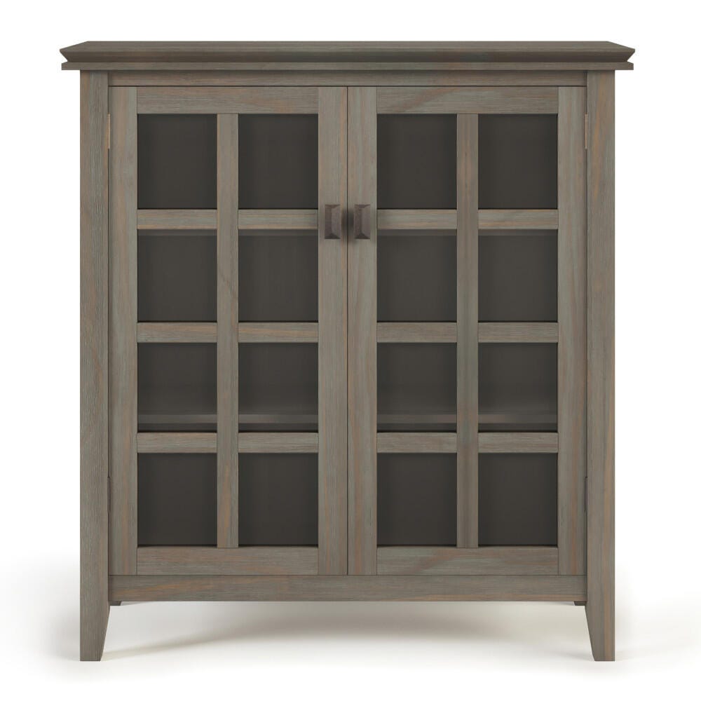 Simpli Home Artisan 38" Contemporary Storage Cabinet, Gray, large