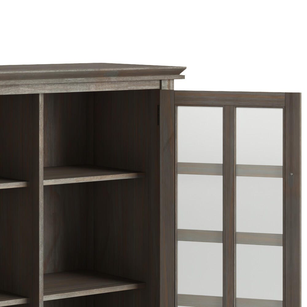 Simpli Home Artisan 38" Contemporary Storage Cabinet, Gray, large
