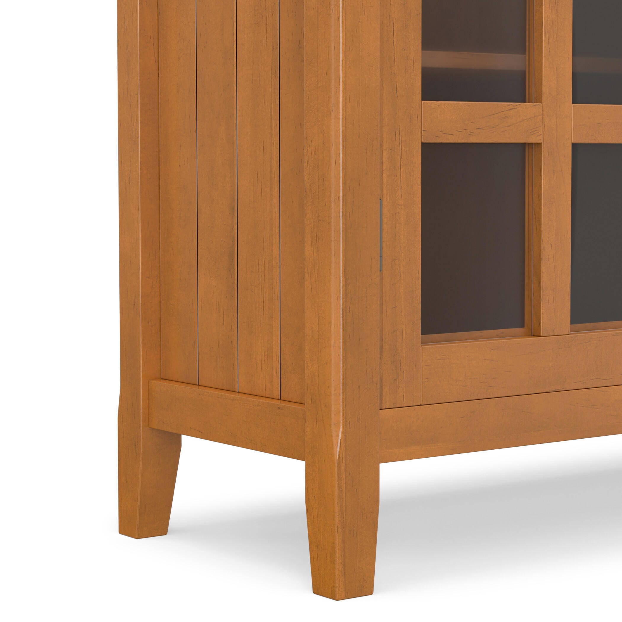 Simpli Home Acadian Acadian 39" Rustic Storage Cabinet, Brown Oak, large
