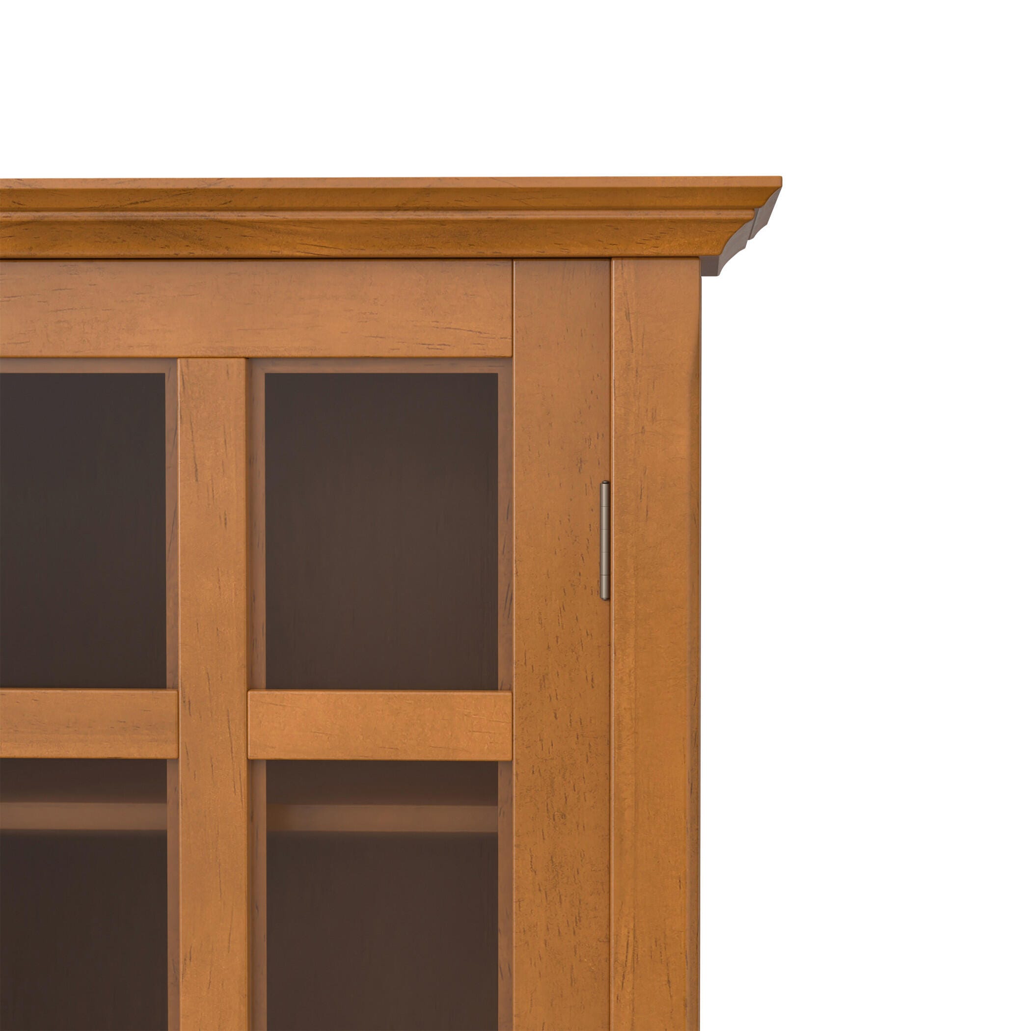 Simpli Home Acadian Acadian 39" Rustic Storage Cabinet, Brown Oak, large