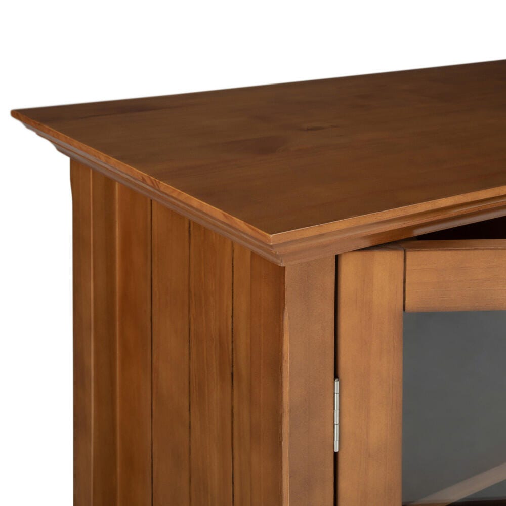 Simpli Home Acadian 39" Rustic Storage Cabinet, Brown Oak, large
