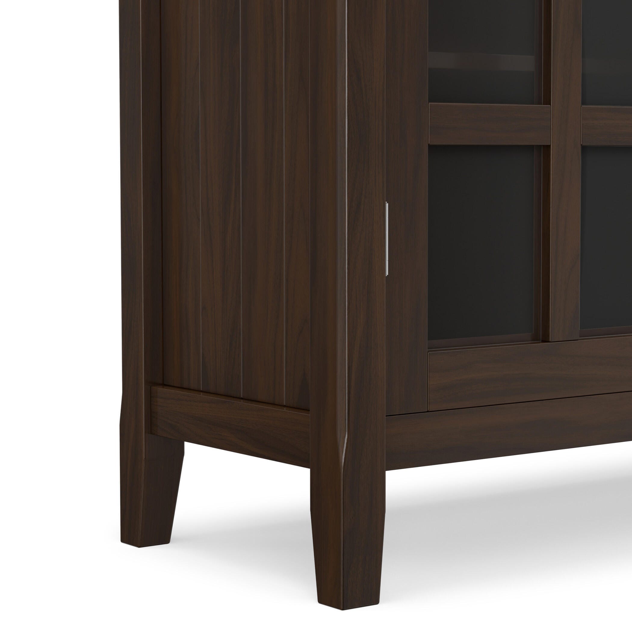 Simpli Home Acadian Acadian 39" Rustic Storage Cabinet, Dark Walnut/Brown, large