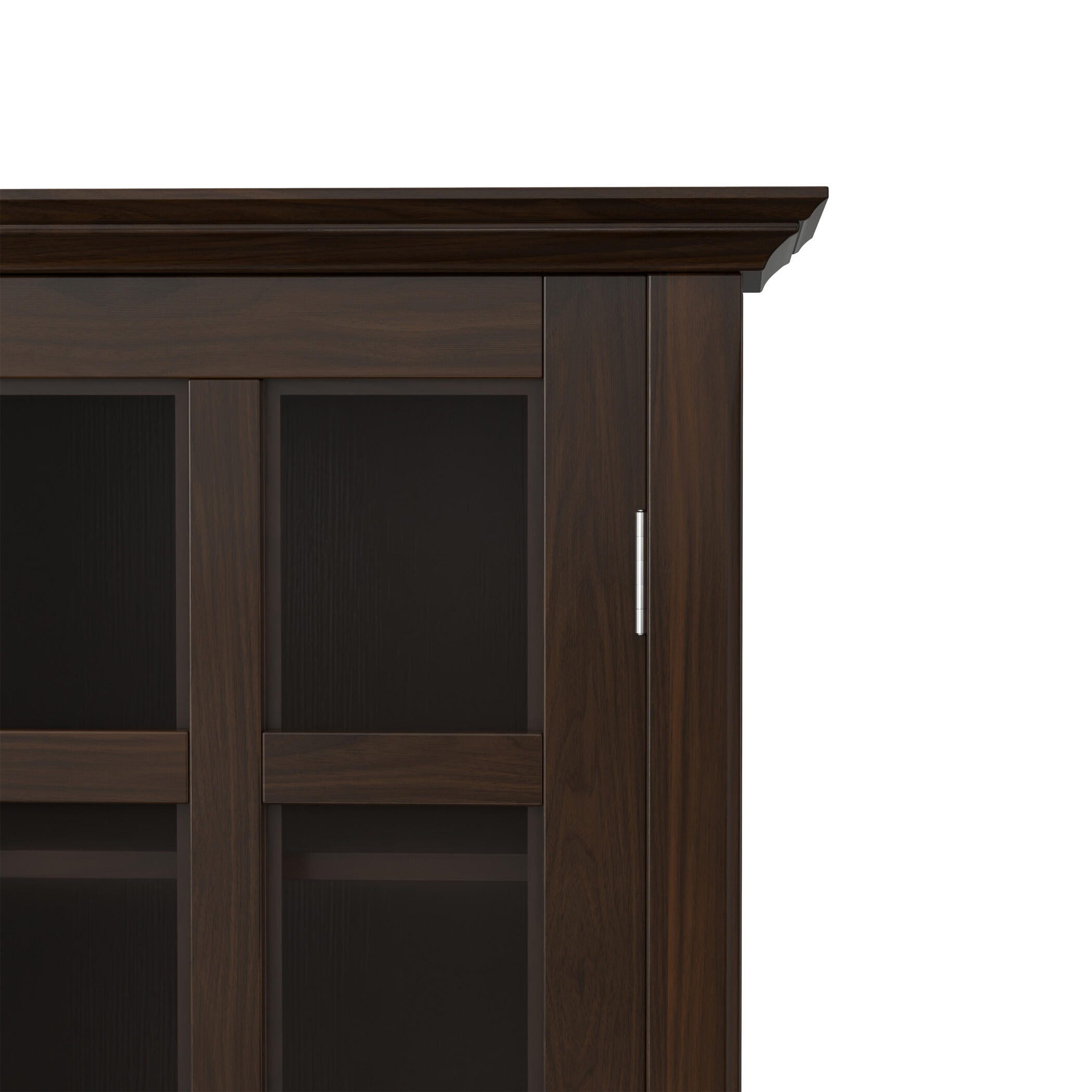 Simpli Home Acadian Acadian 39" Rustic Storage Cabinet, Dark Walnut/Brown, large