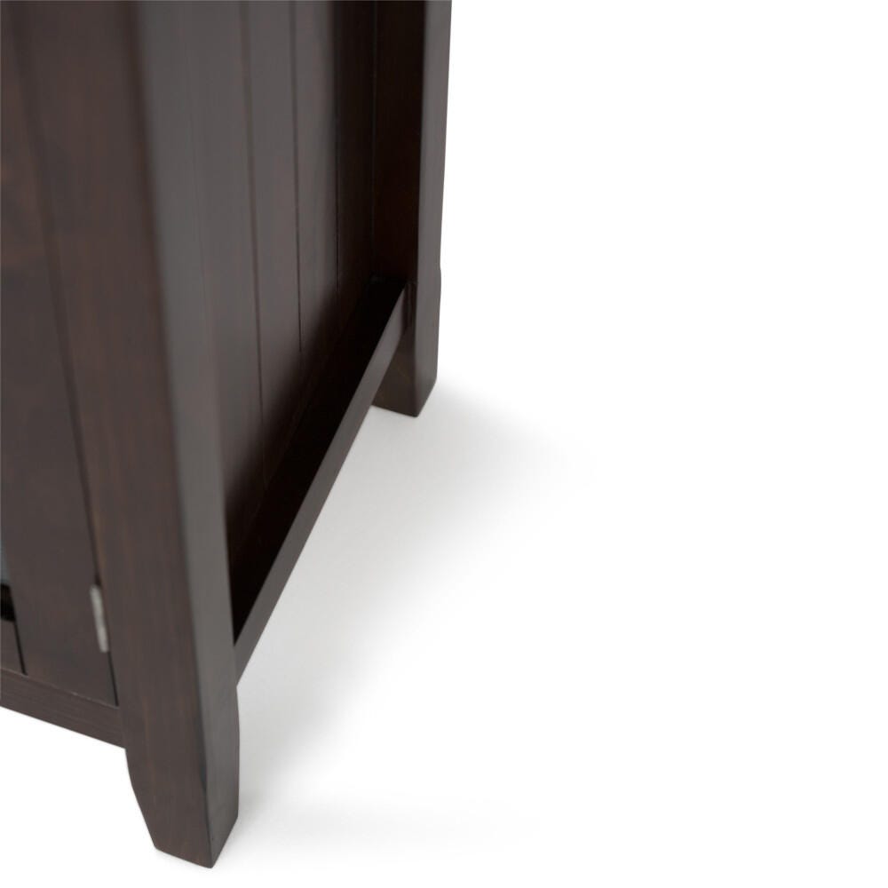 Simpli Home Acadian 39" Rustic Storage Cabinet, Dark Walnut/Brown, large