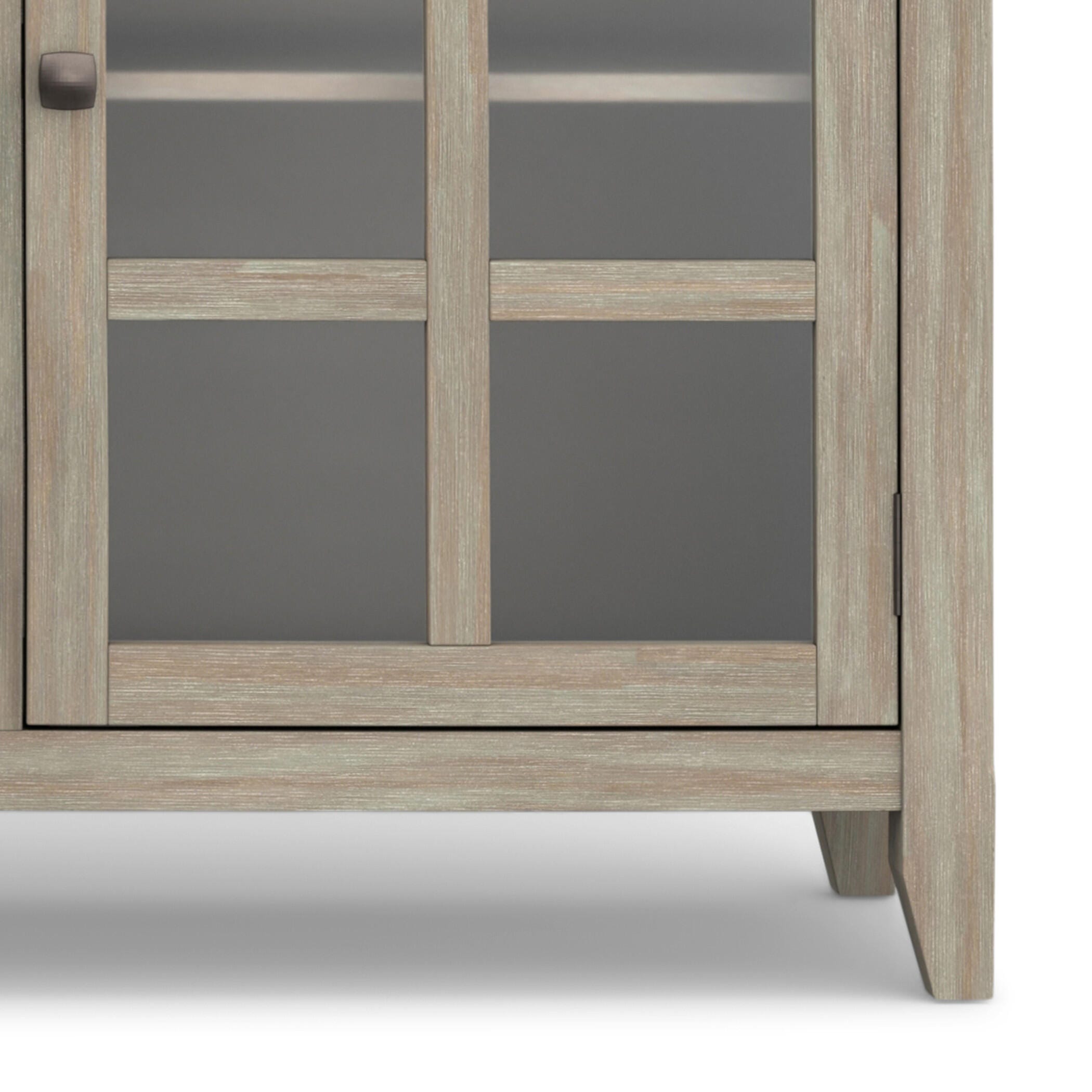 Simpli Home Acadian Acadian 62" Rustic Storage Cabinet, Gray, large