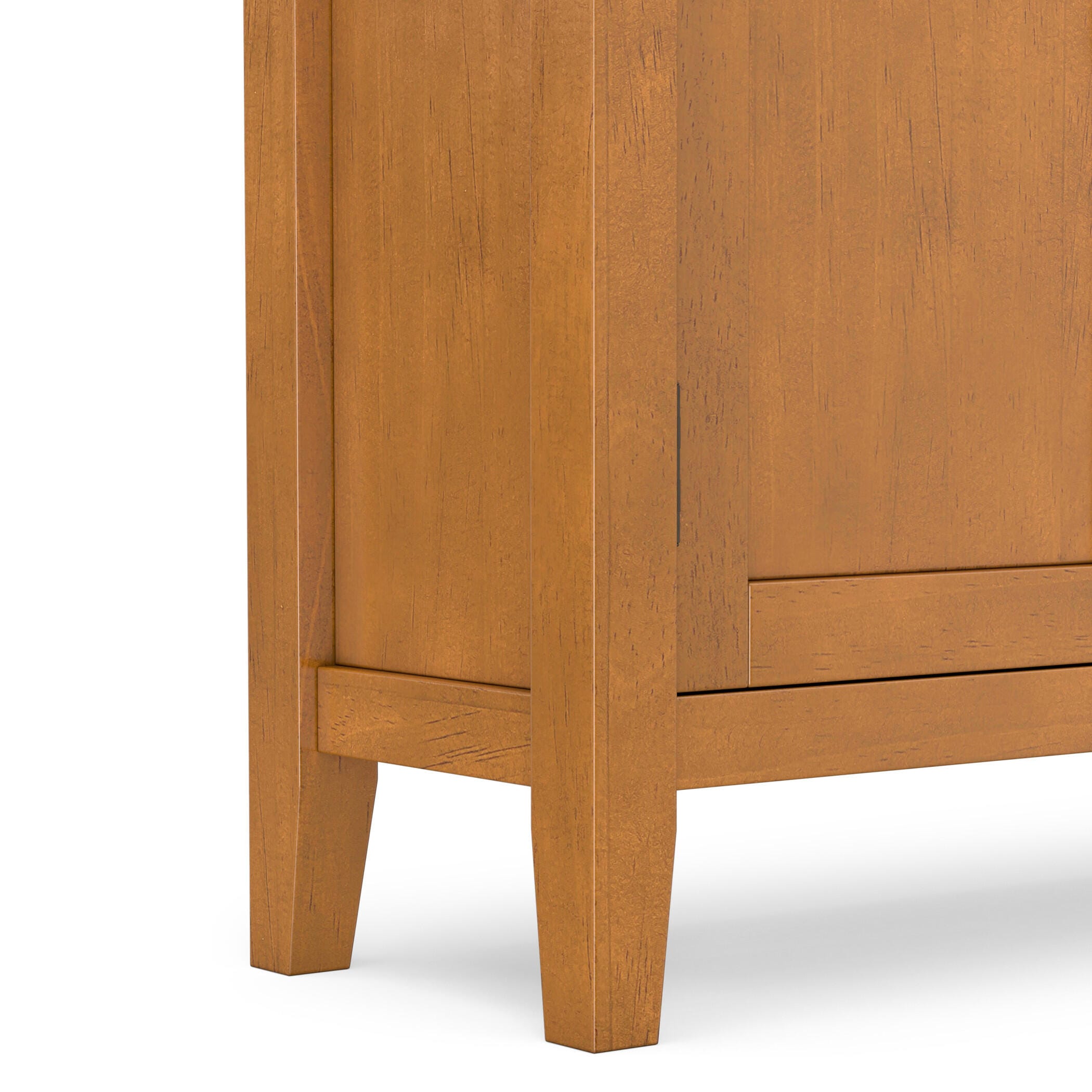 Simpli Home Redmond Redmond 32" Rustic Storage Cabinet, Light Brown, large
