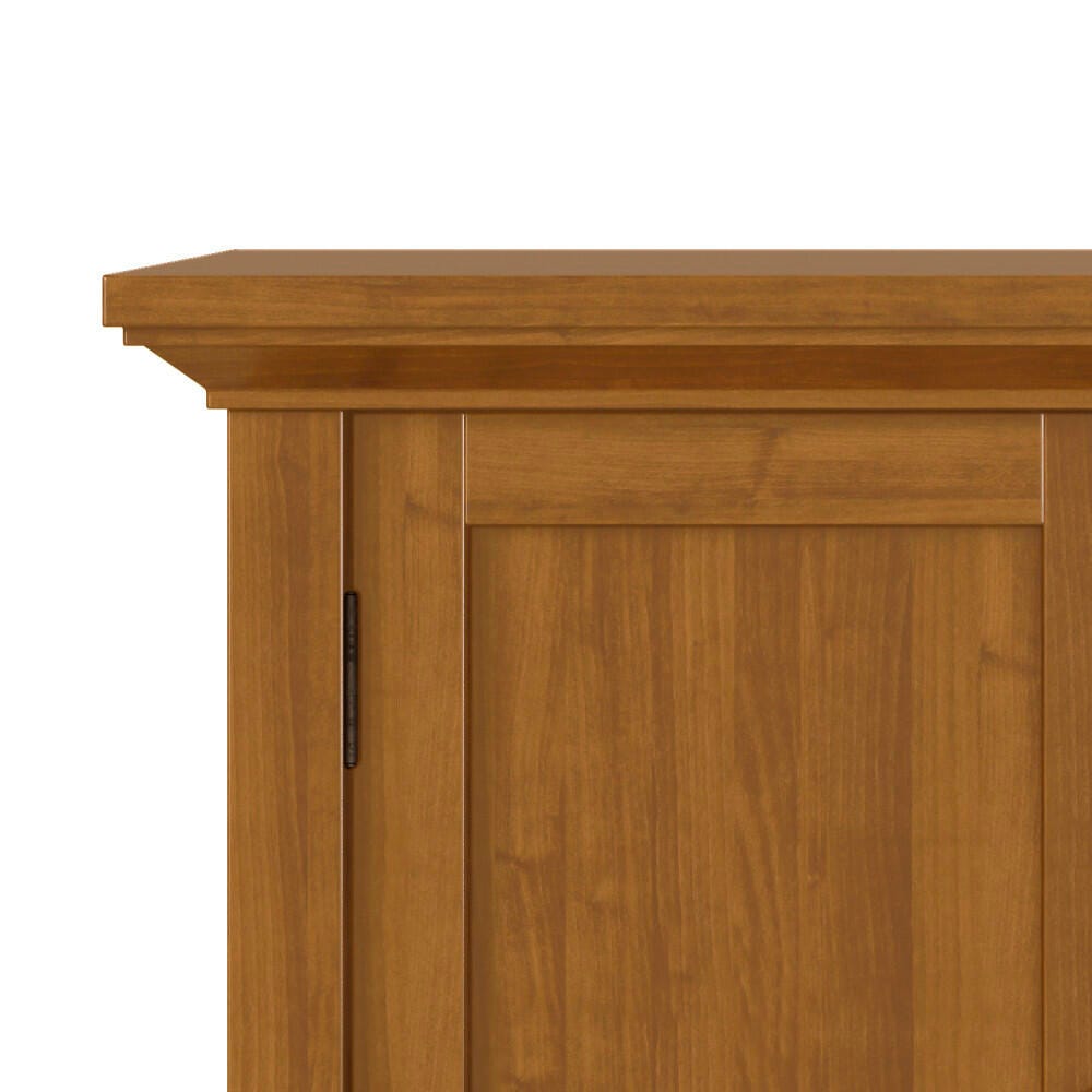 Simpli Home Redmond 32" Rustic Storage Cabinet, Light Brown, large