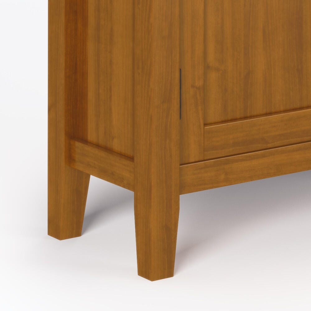Simpli Home Redmond 32" Rustic Storage Cabinet, Light Brown, large