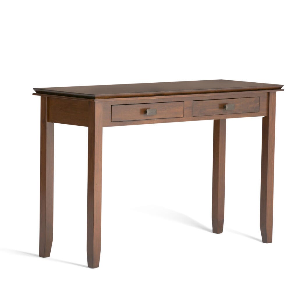 Simpli Home Artisan Console Sofa Table, Russet Brown, large
