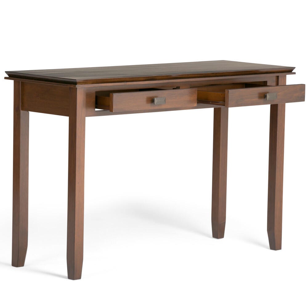 Simpli Home Artisan Console Sofa Table, Russet Brown, large