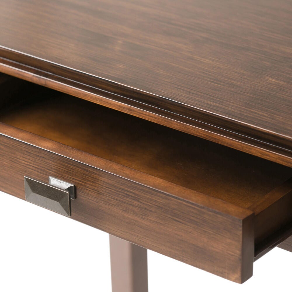 Simpli Home Artisan Console Sofa Table, Russet Brown, large