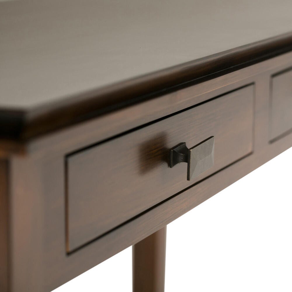 Simpli Home Artisan Console Sofa Table, Russet Brown, large