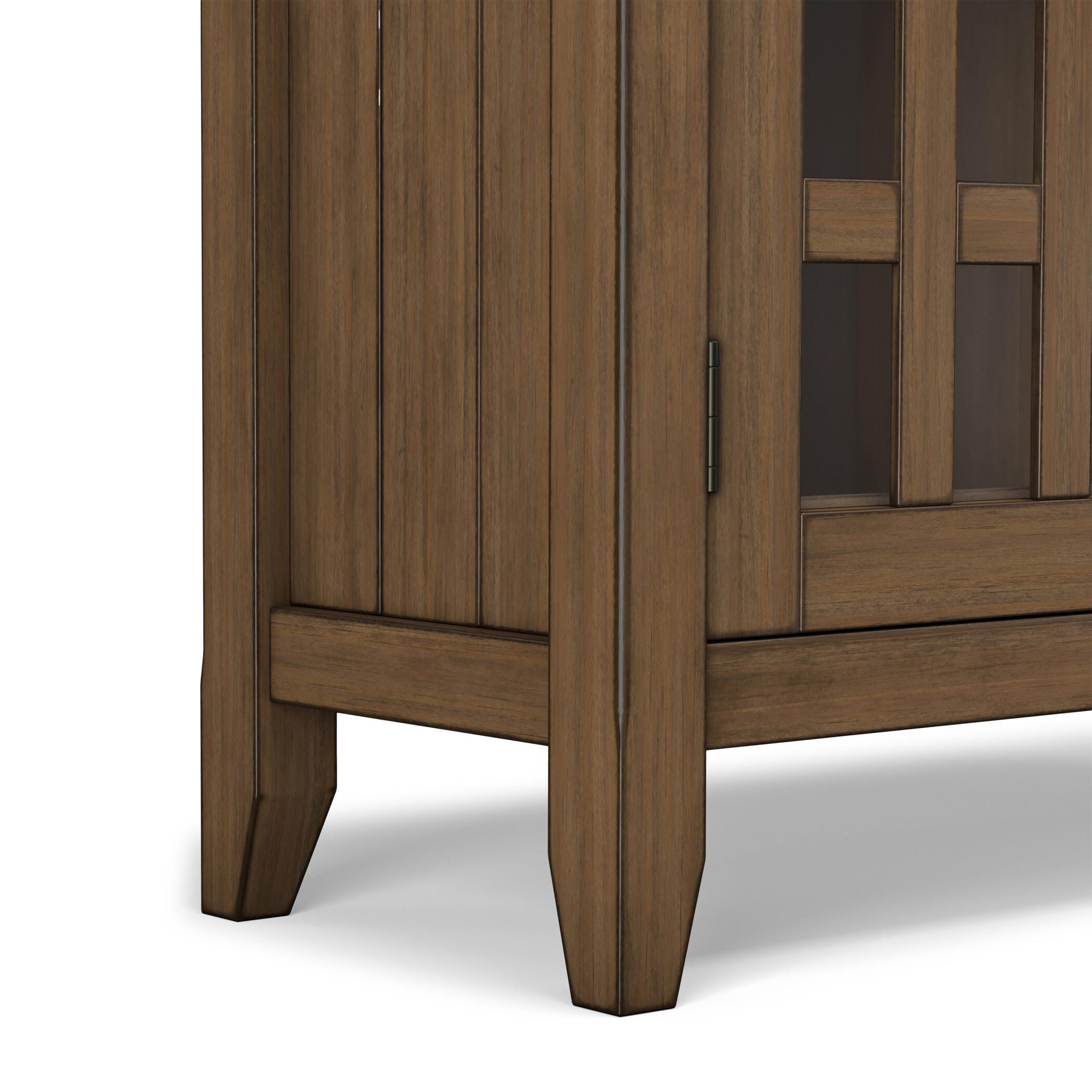Simpli Home Bedford Bedford Low Storage Media Cabinet, Rustic Natural Aged Brown, large