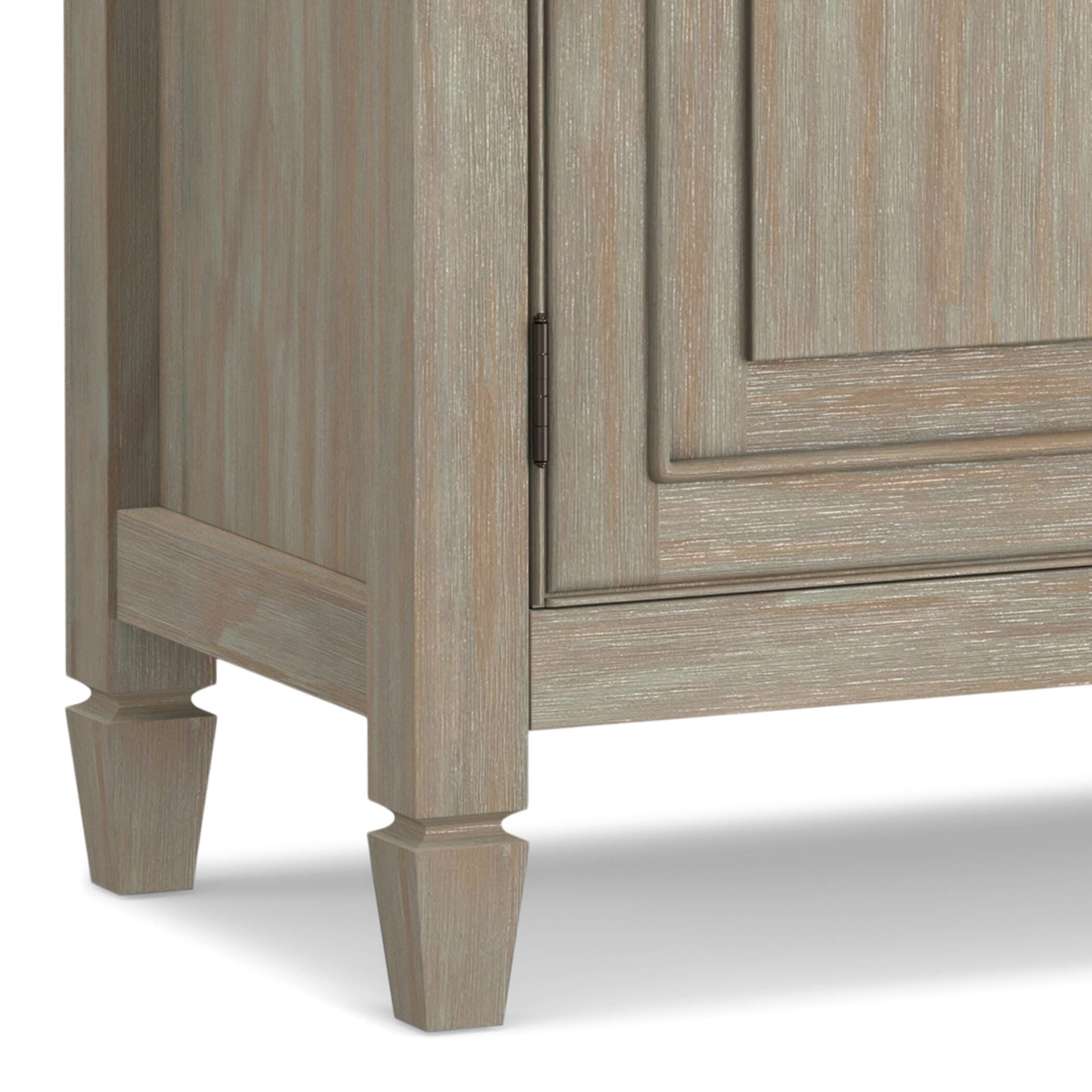 Simpli Home Connaught Connaught Entryway Storage Cabinet, Distressed Gray, large