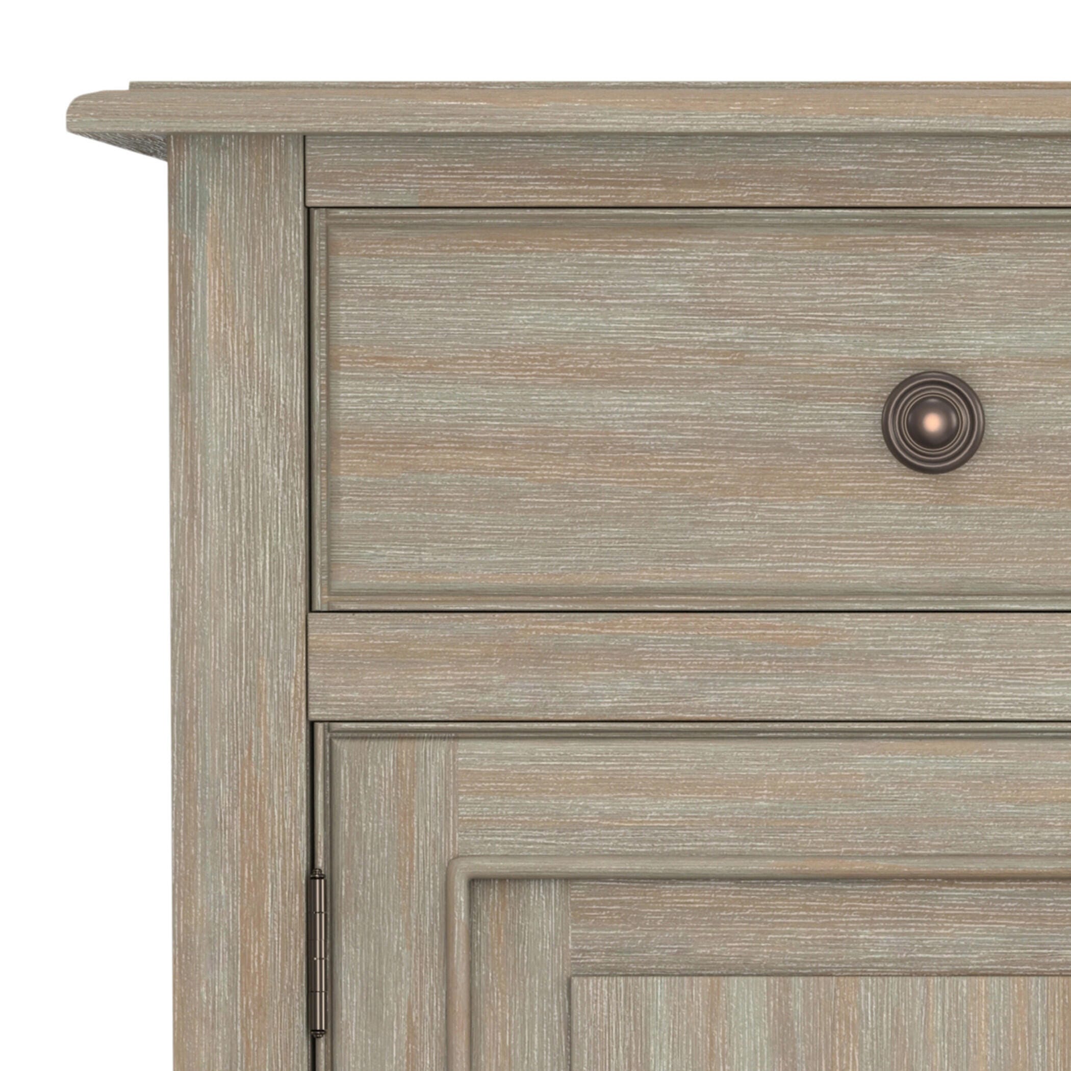 Simpli Home Connaught Connaught Entryway Storage Cabinet, Distressed Gray, large