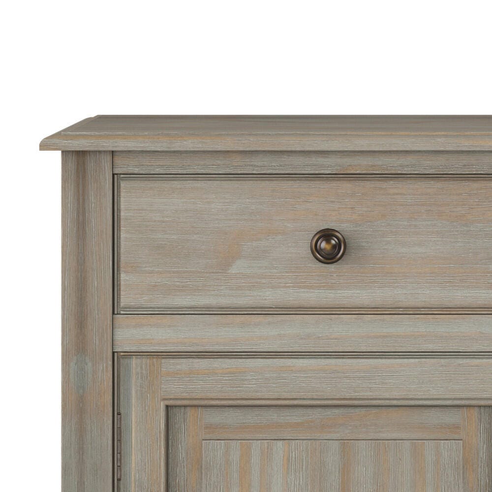 Simpli Home Connaught Entryway Storage Cabinet, Distressed Gray, large