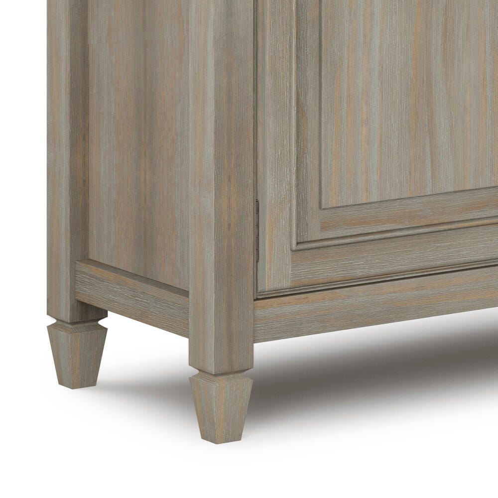 Simpli Home Connaught Entryway Storage Cabinet, Distressed Gray, large