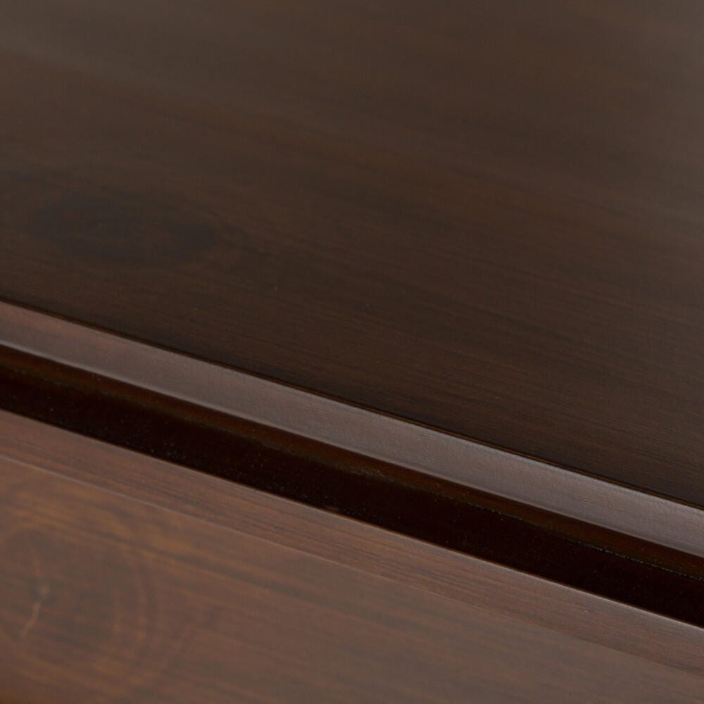 Simpli Home Artisan 8 Cube Storage Sofa Table, Russet Brown, large