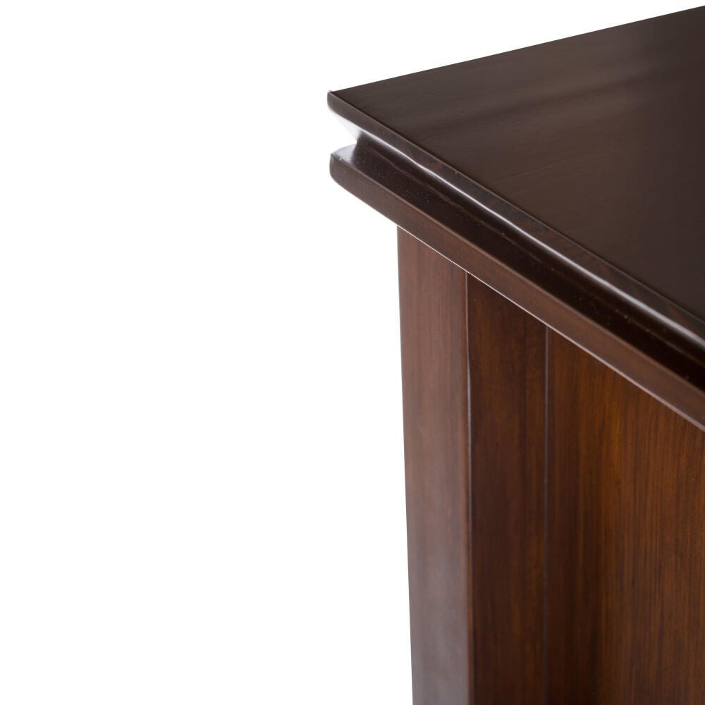 Simpli Home Artisan 8 Cube Storage Sofa Table, Russet Brown, large
