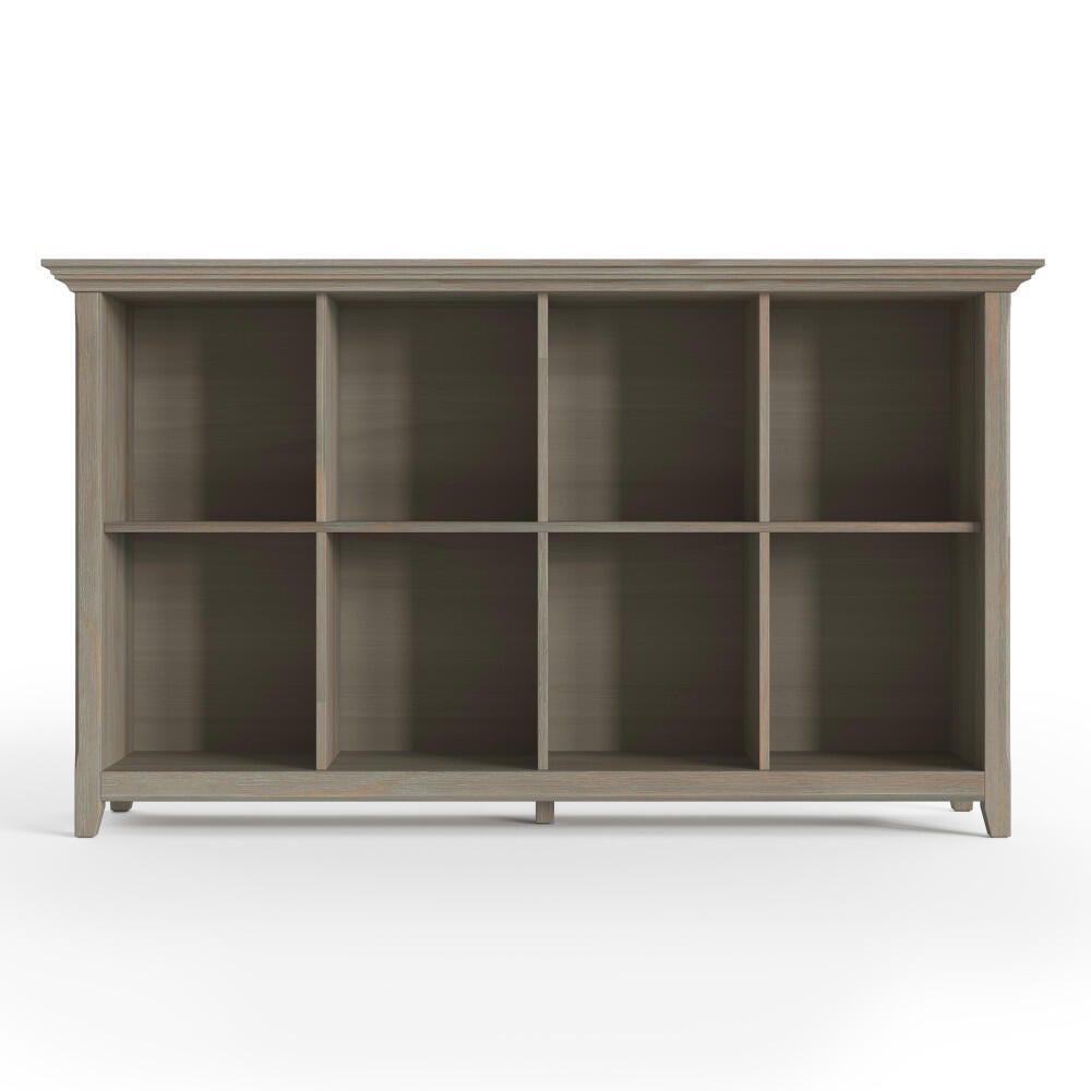Simpli Home Amherst Amherst 8 Cube Storage Sofa Table, Distressed Gray, large